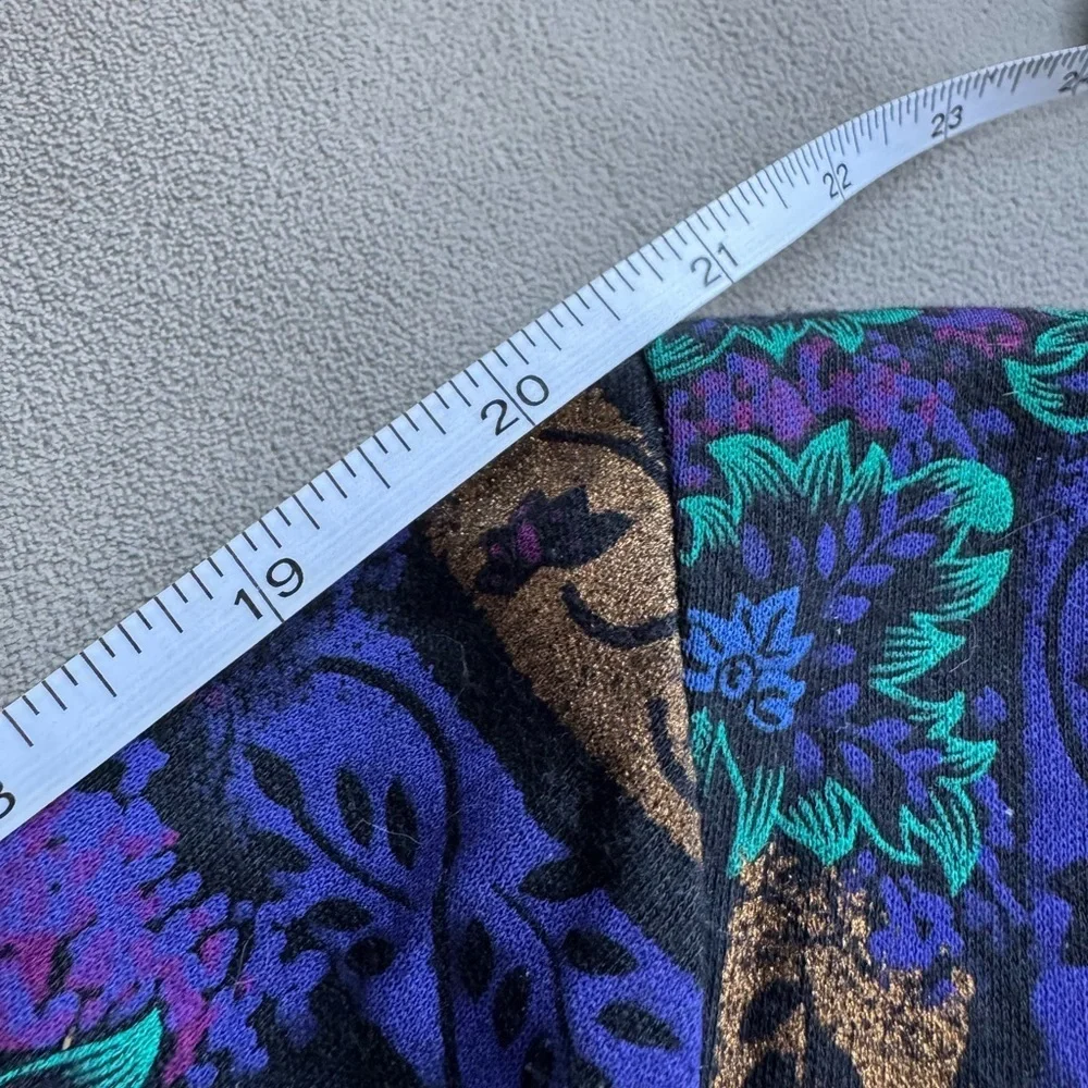 Vintage 80s Blazer, blue and purple with Gold Embellishments - Picture 11 of 11